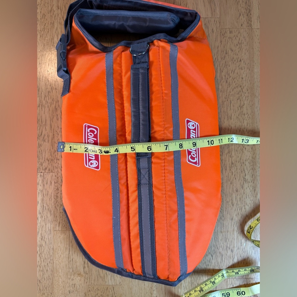 Coleman Dog Life Vest Jacket Float Coat Orange Reflective Safety Small 15-30lbs - Picture 6 of 7